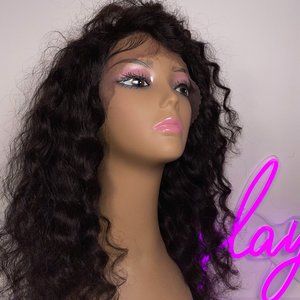 20" Deep Curly Virgin Frontal Wig